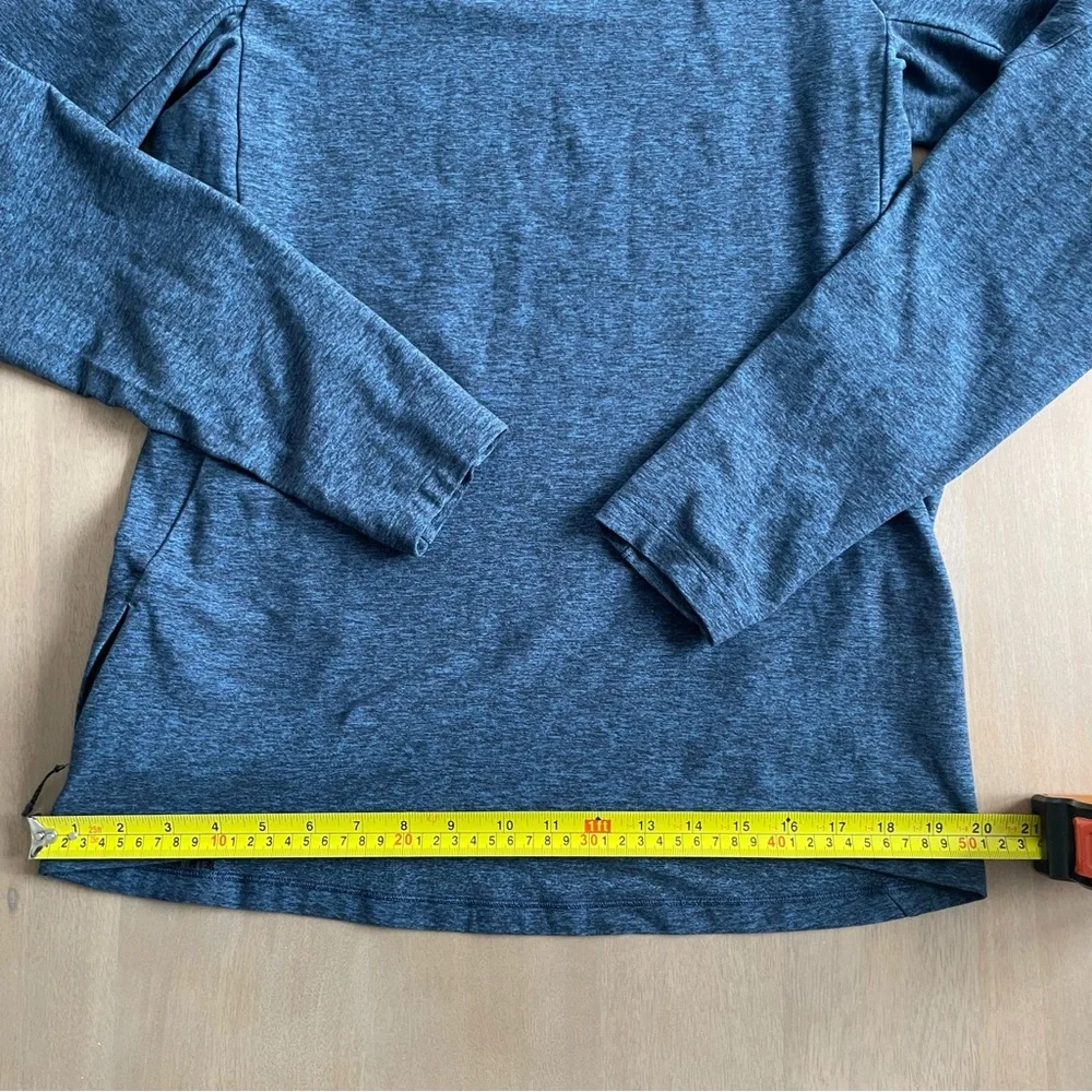 Lululemon Surge Warm Long Sleeve Heathered True Navy / Black - Picture 10 of 11
